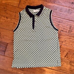 Sportfolio by Monica Women’s Sleeveless Polo Golf Tennis Green Navy